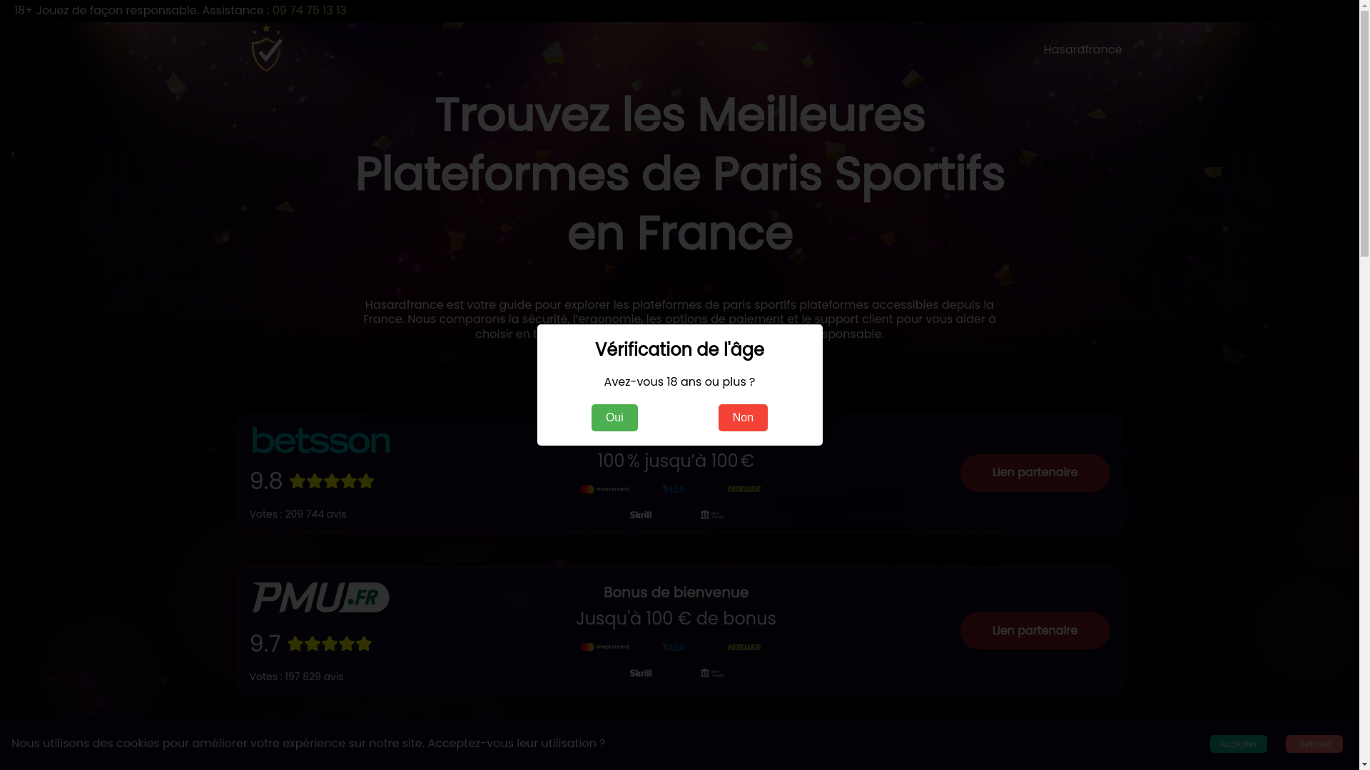 website screenshot of https://hasardfrance.info/