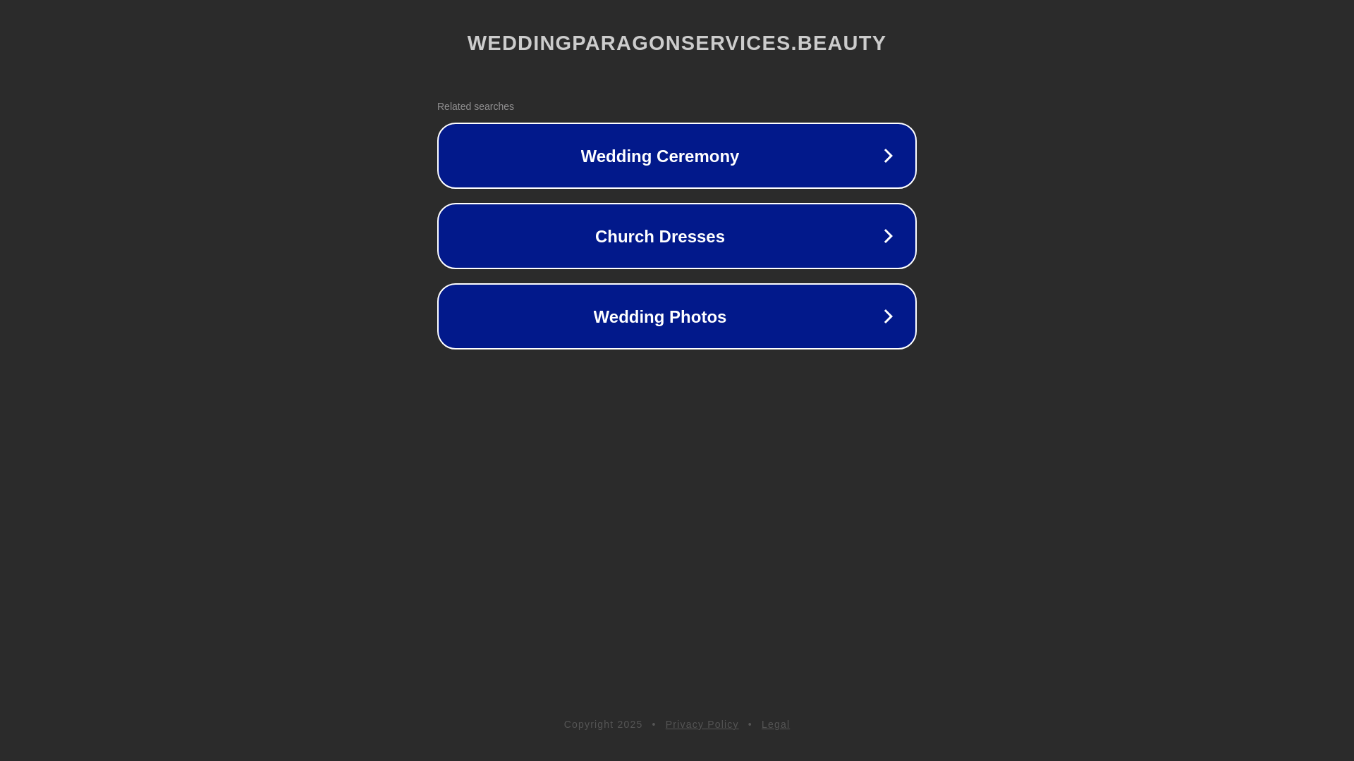 website screenshot of https://weddingparagonservices.beauty/