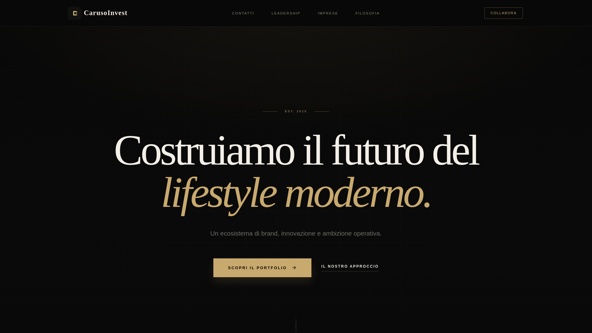 website screenshot of https://carusoinvest.it