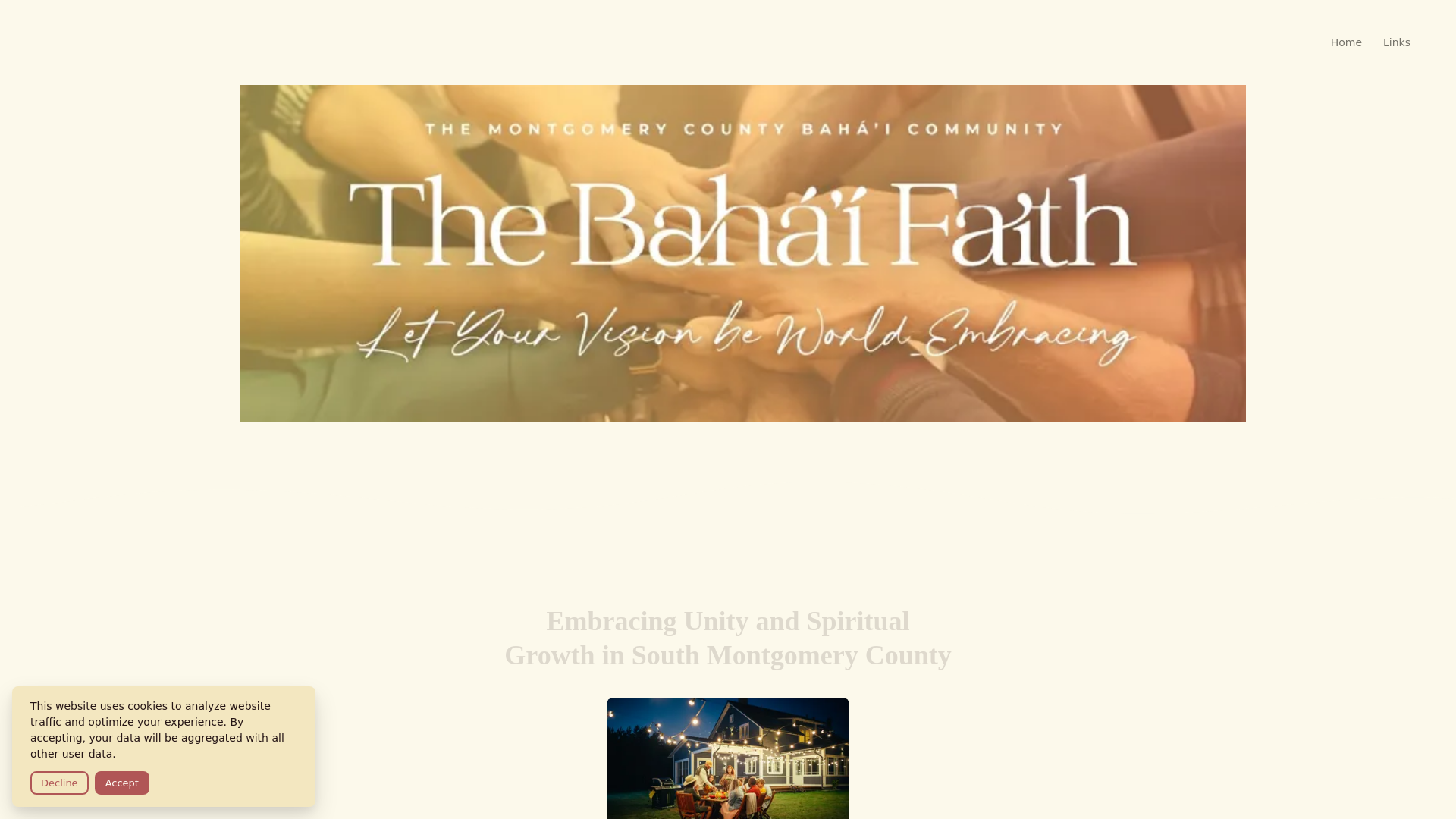 website screenshot of https://bahaisofmontgomerycountysouth.org/