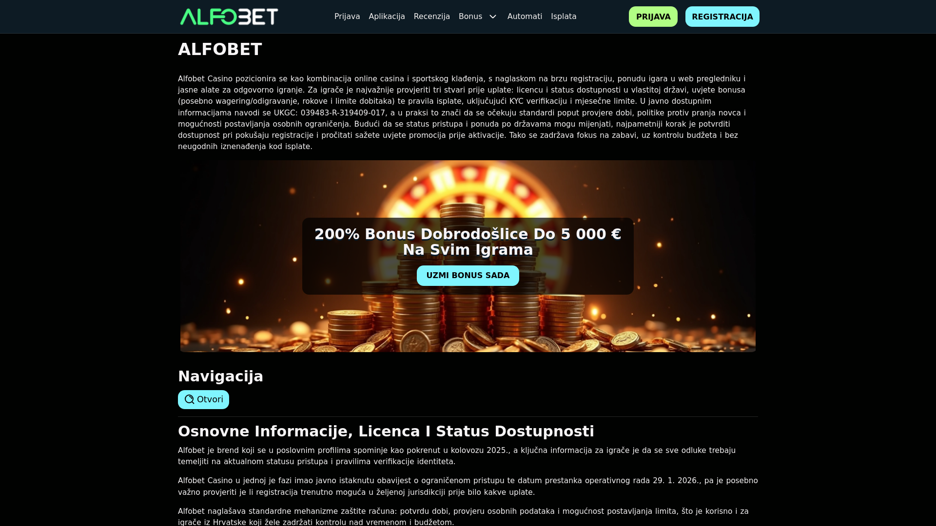 website screenshot of https://casinoalfobet.net/