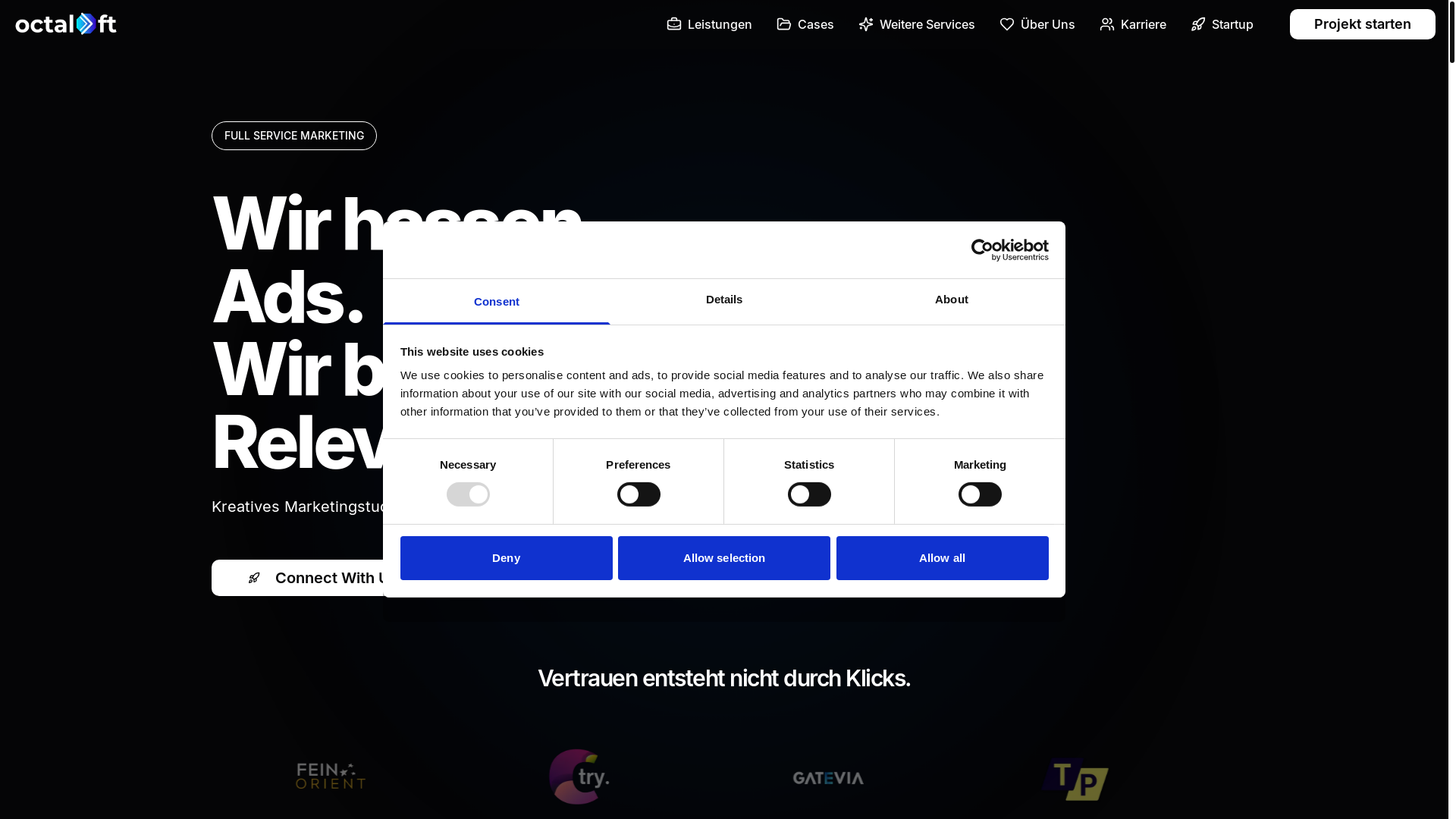website screenshot of https://octalyft.com/