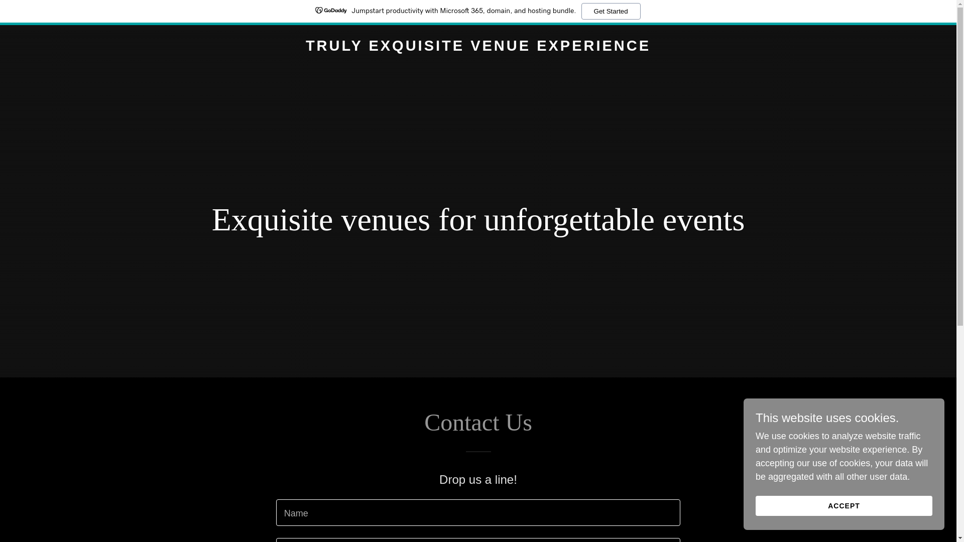 website screenshot of https://trulyexquisitevenues.com/