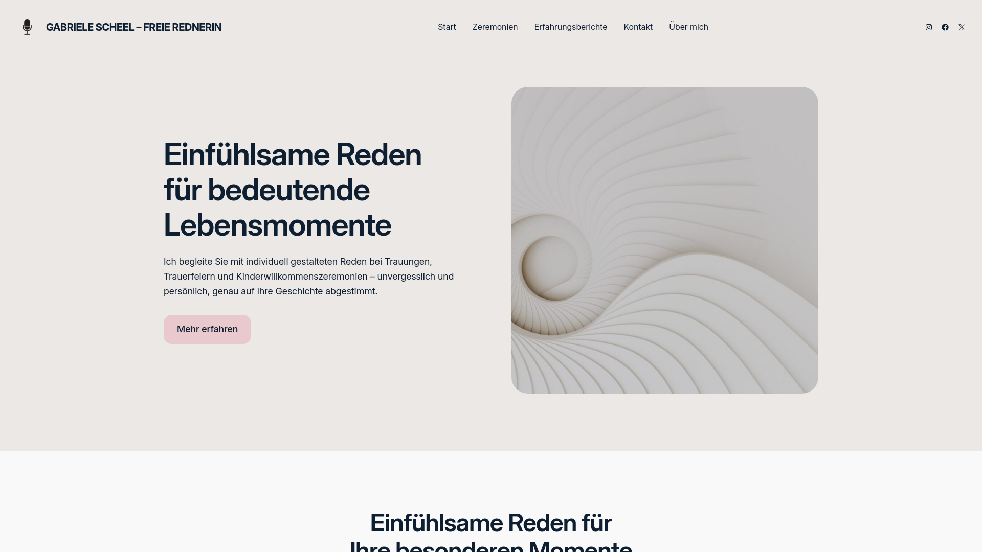 website screenshot of https://gabriele-scheel.de/