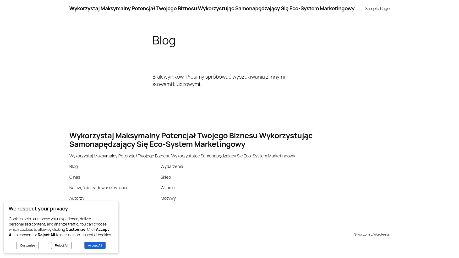 website screenshot of https://maxpotencjalbiznesu.pl/