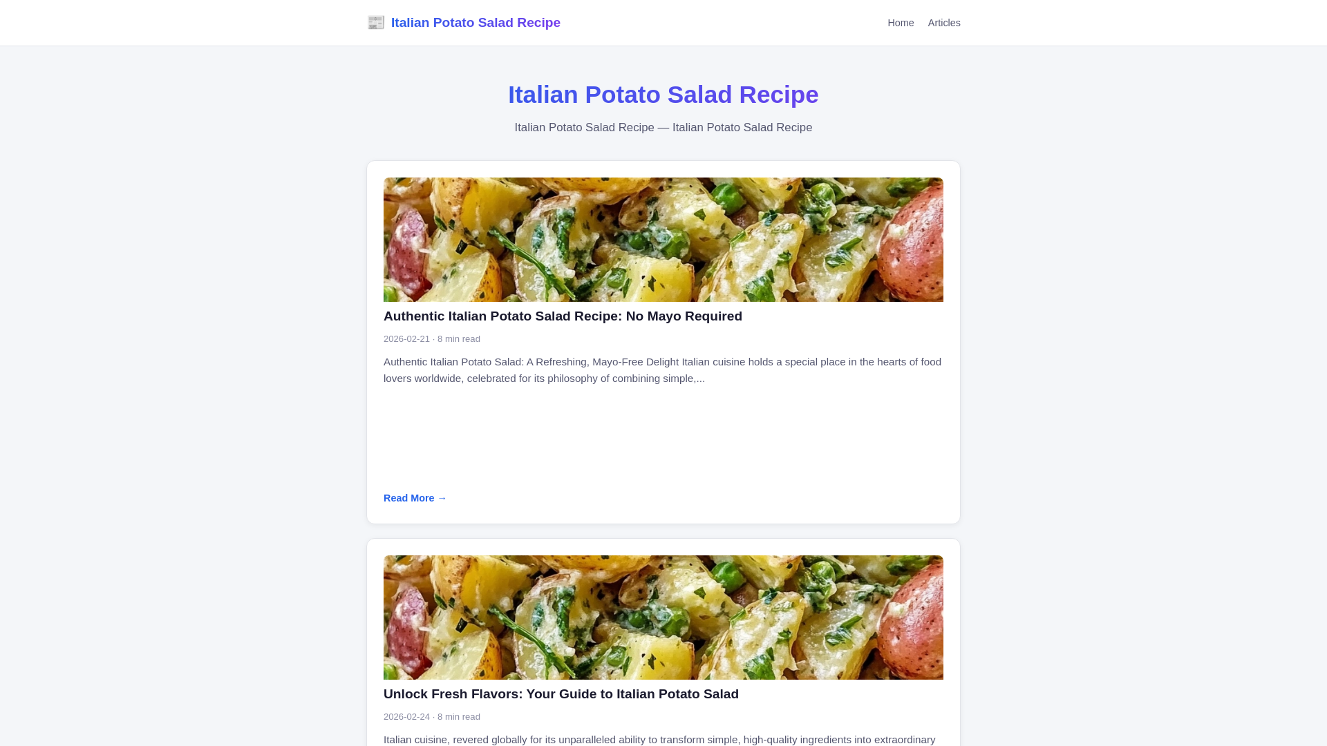 website screenshot of https://italian-potato-salad-recipe.pages.dev/