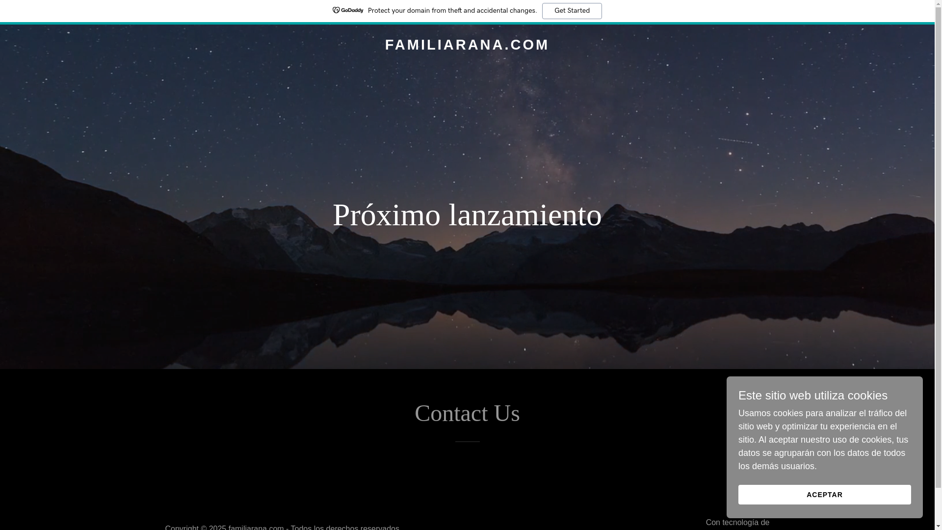 website screenshot of https://familiarana.com/