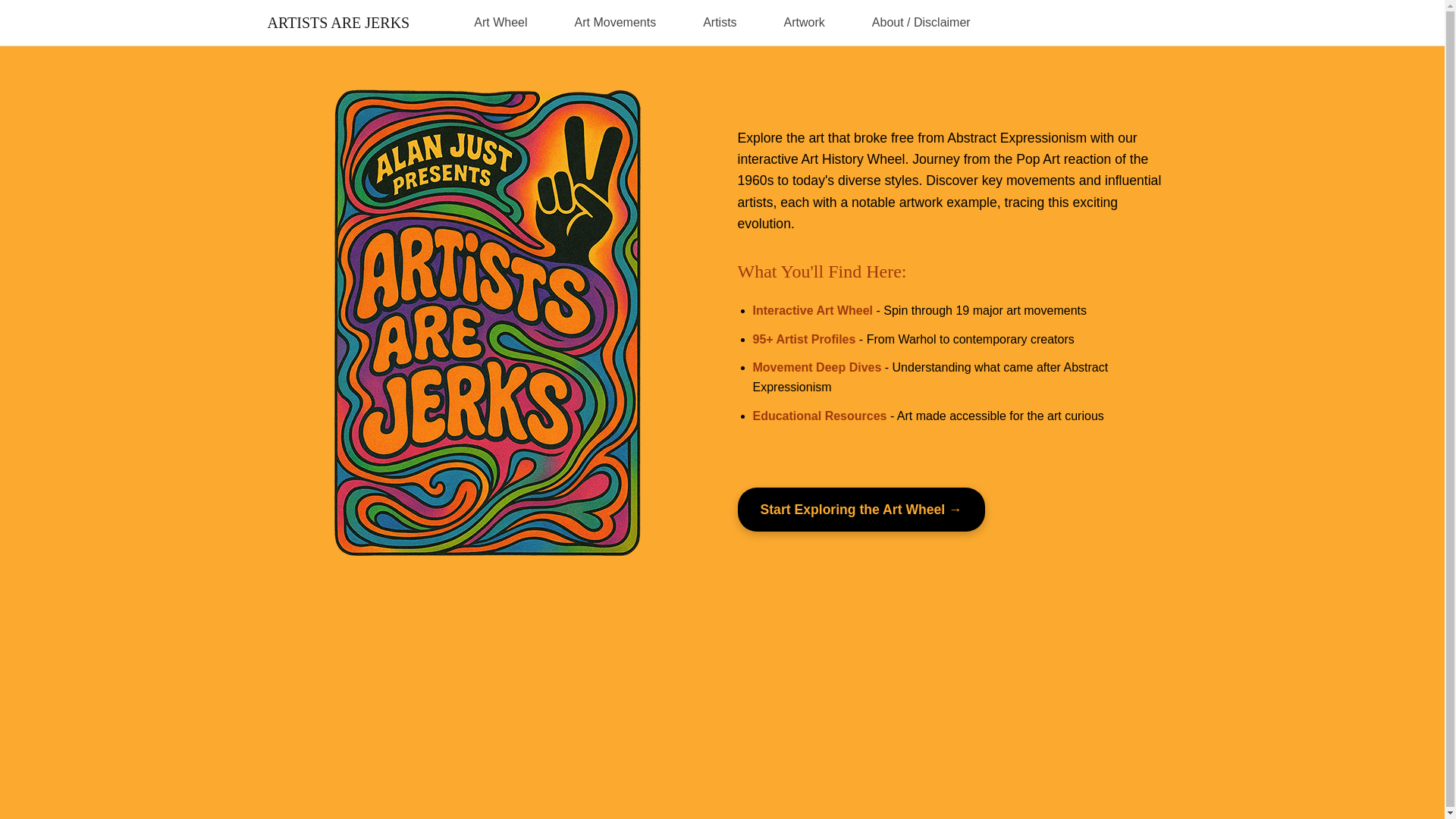 website screenshot of https://artistsarejerks-site.pages.dev/