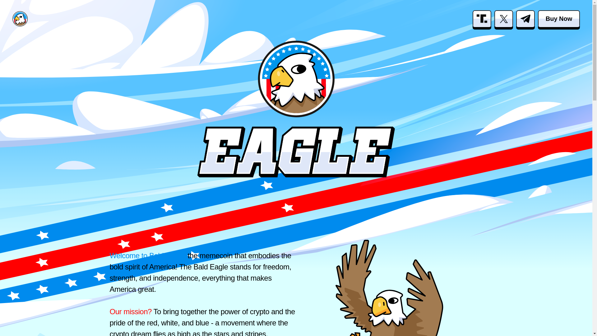 website screenshot of https://baldeaglemascot.com/