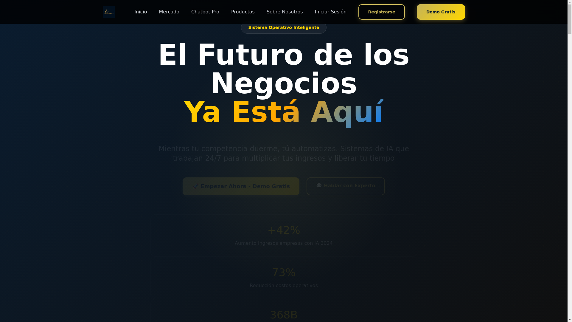 website screenshot of https://automatia.ar/