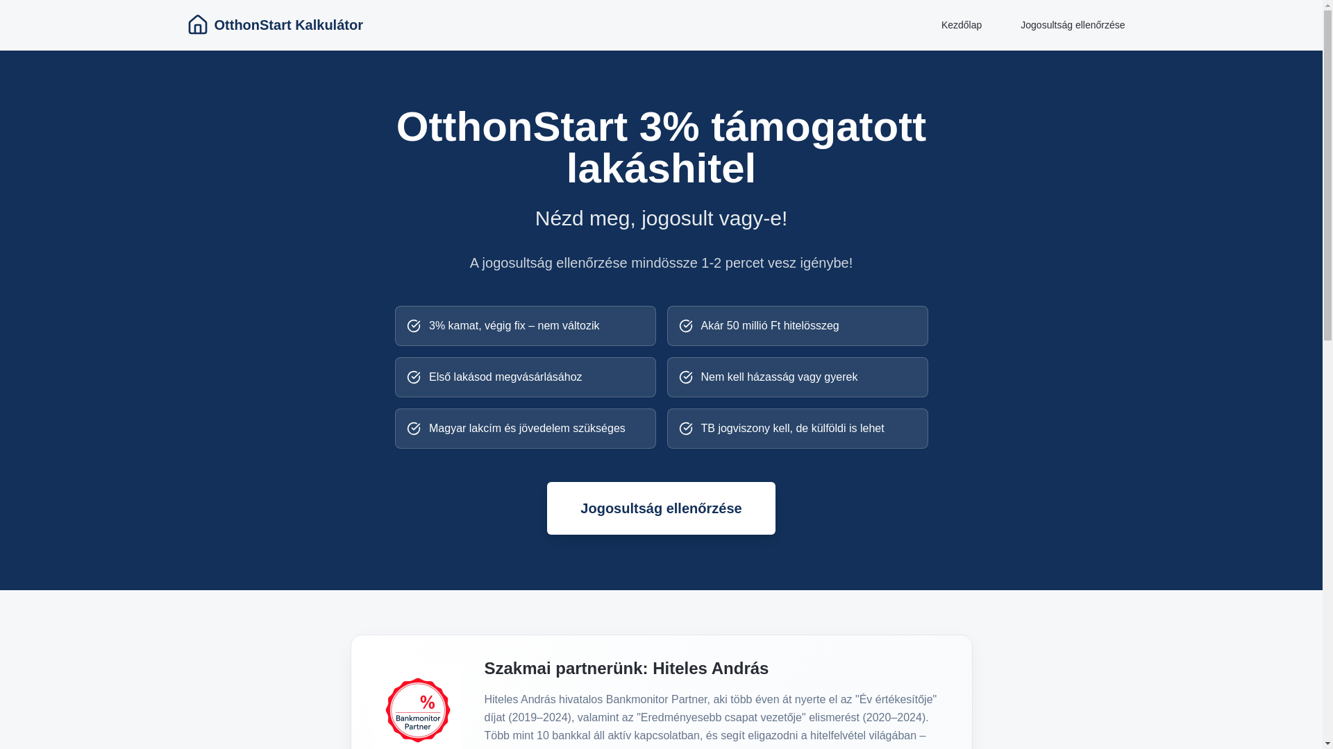 website screenshot of https://otthonstartkalkulator2025.hu/