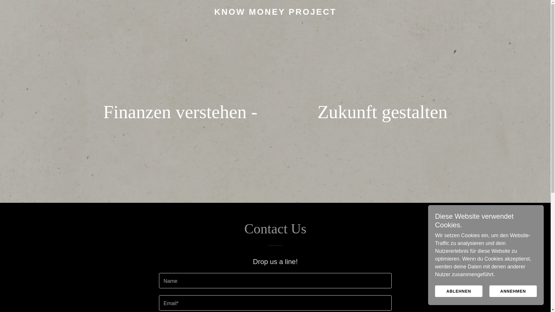 website screenshot of https://know-money-project.org/