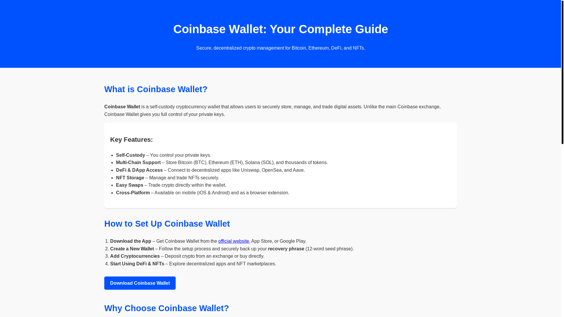 website screenshot of https://go-official-coinbase-wallet-extension.pages.dev/