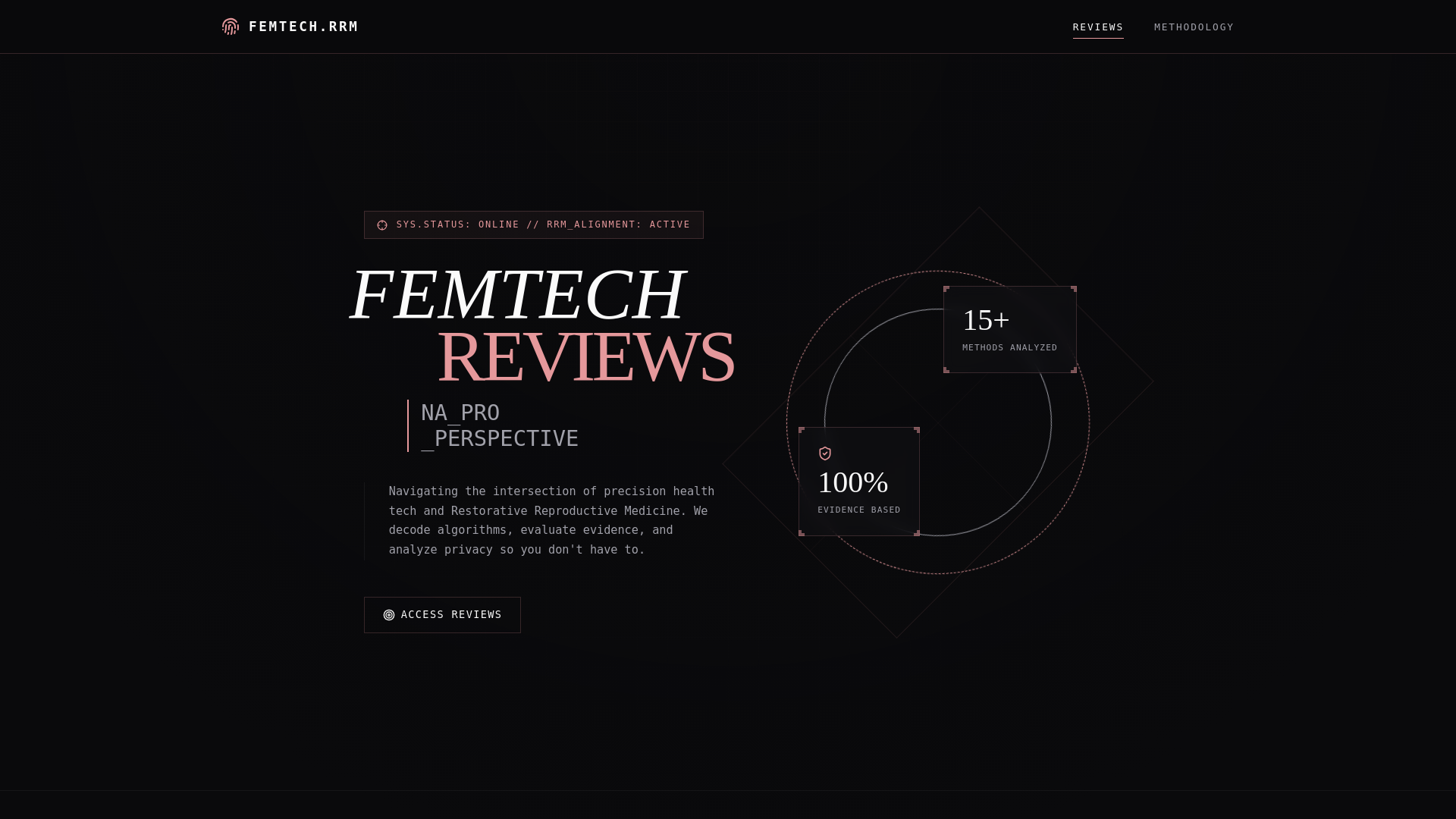 website screenshot of https://femtech-reviews-mvp.pages.dev/