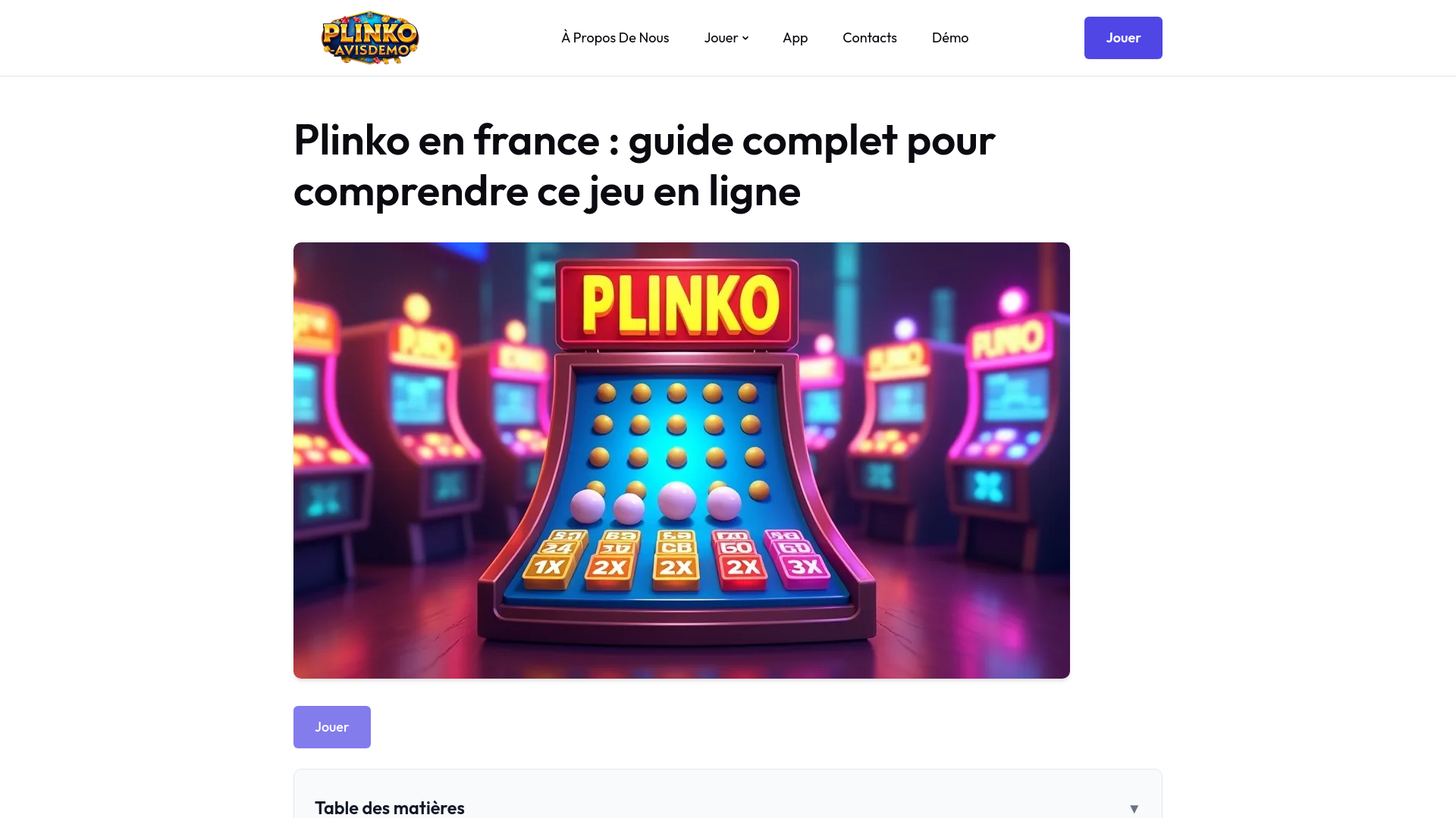 website screenshot of https://plinko-avisdemo-fr.pages.dev/
