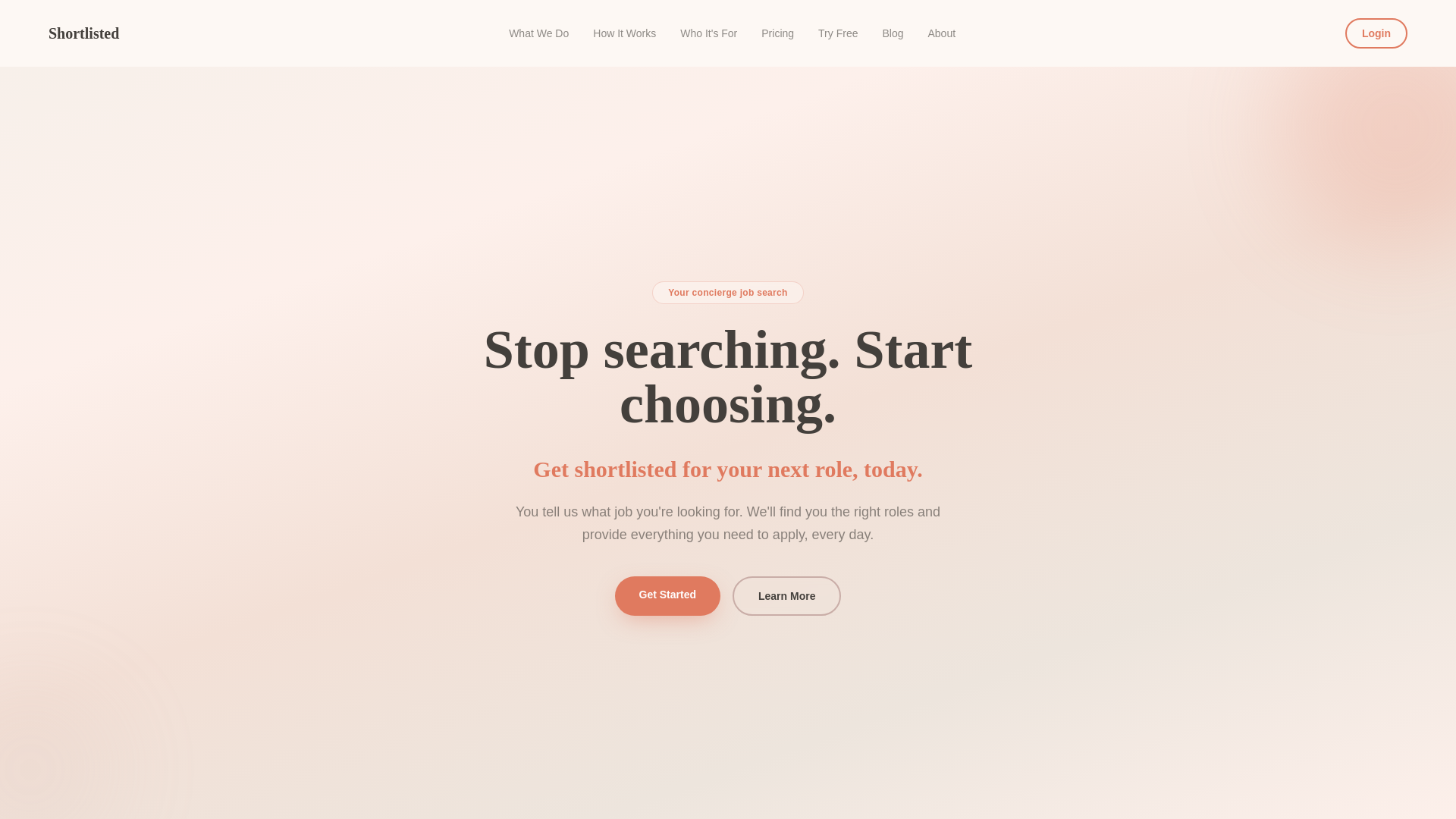 website screenshot of https://shortlisted.today/