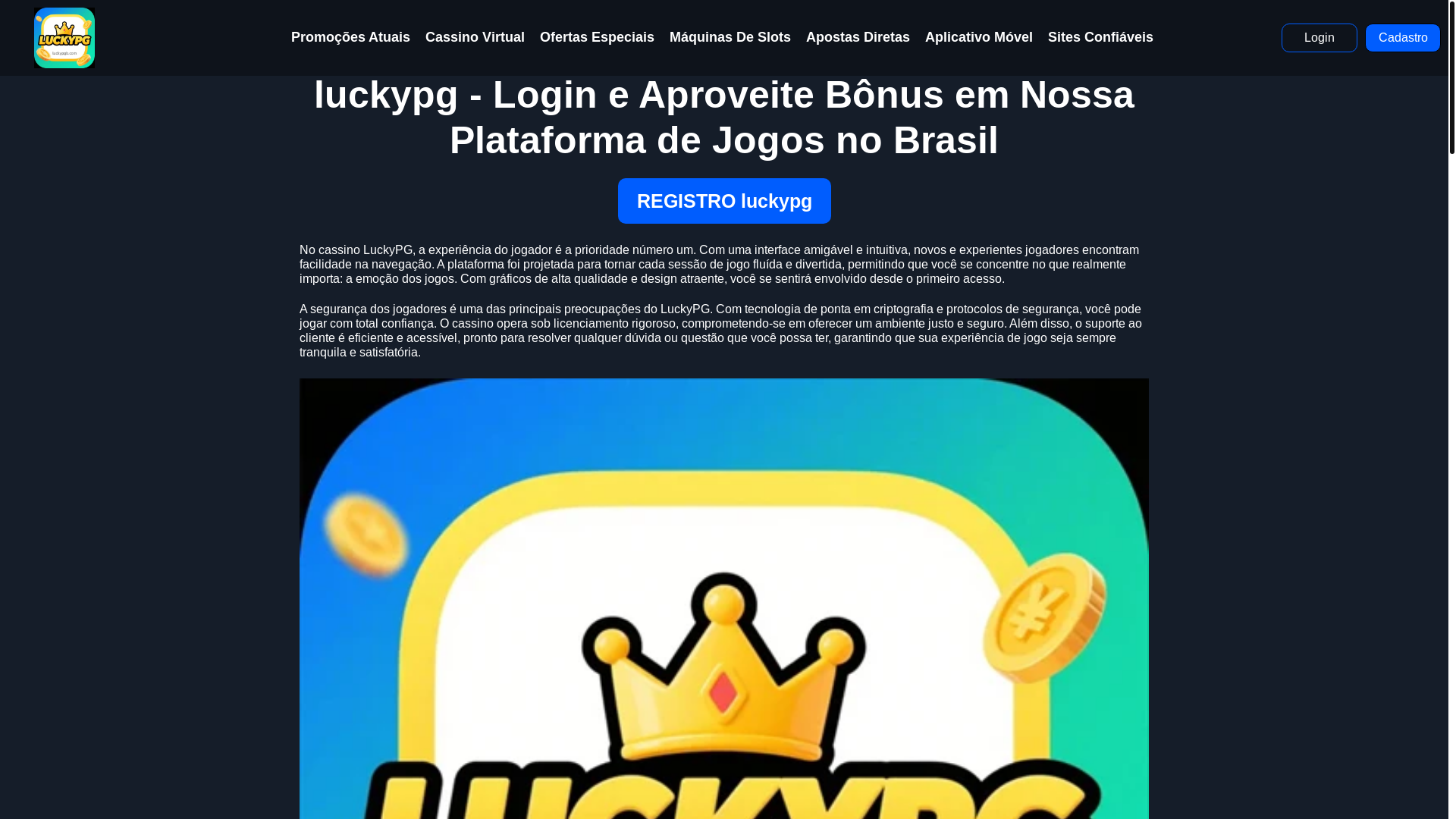 website screenshot of https://luckypgb.com/