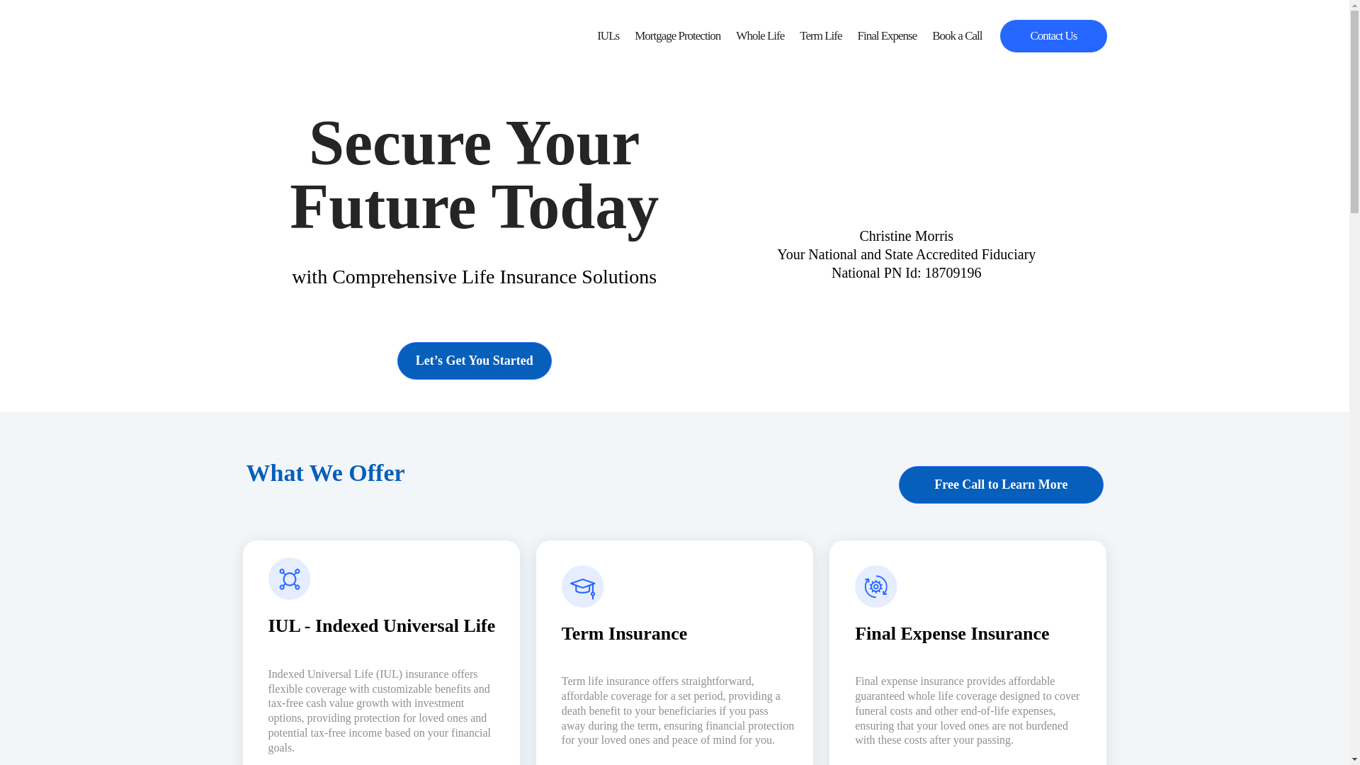 website screenshot of https://morrisinsurancesolutions.com/