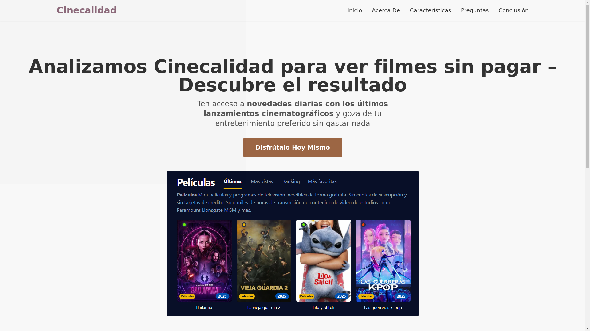 website screenshot of https://cinecalidad-mio0.pages.dev/