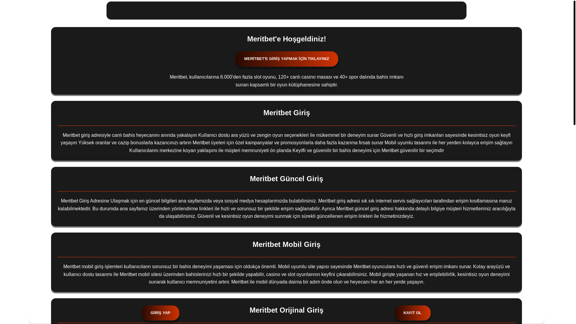 website screenshot of https://guncel-meritbetgiris.com/
