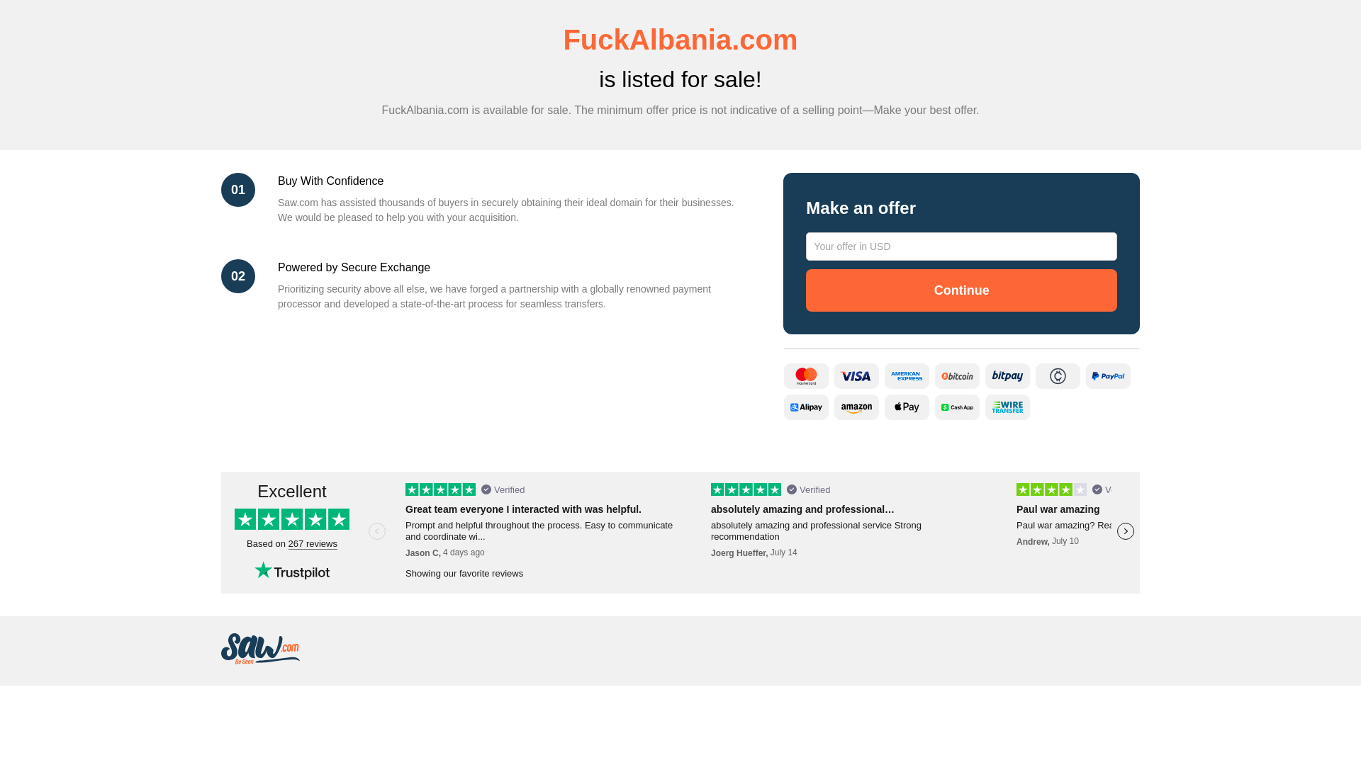 website screenshot of https://fuckalbania.com/