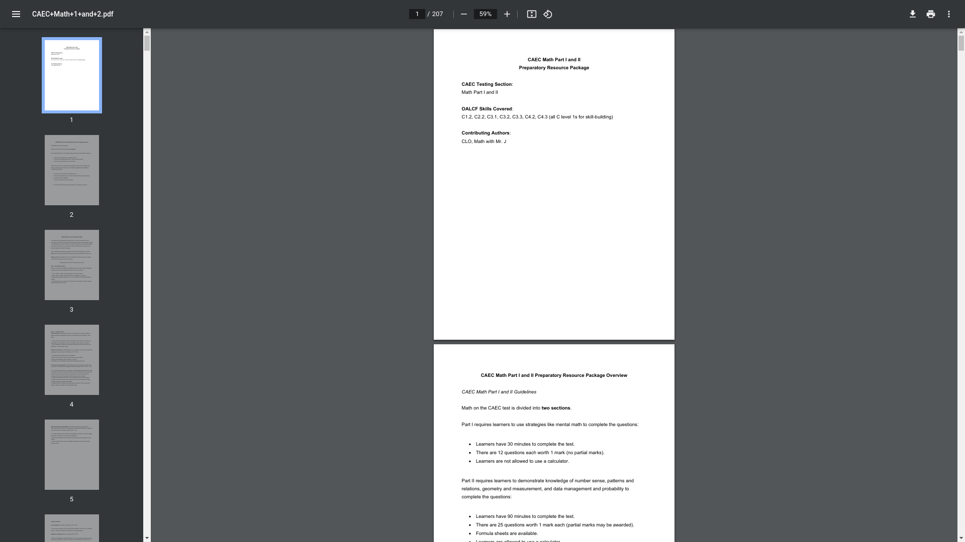website screenshot of https://static1.squarespace.com/static/65e37cd24fd85e1f2359c92b/t/67e6cf2fb109df6bc918be56/1743179569681/CAEC+Math+1+and+2.pdf