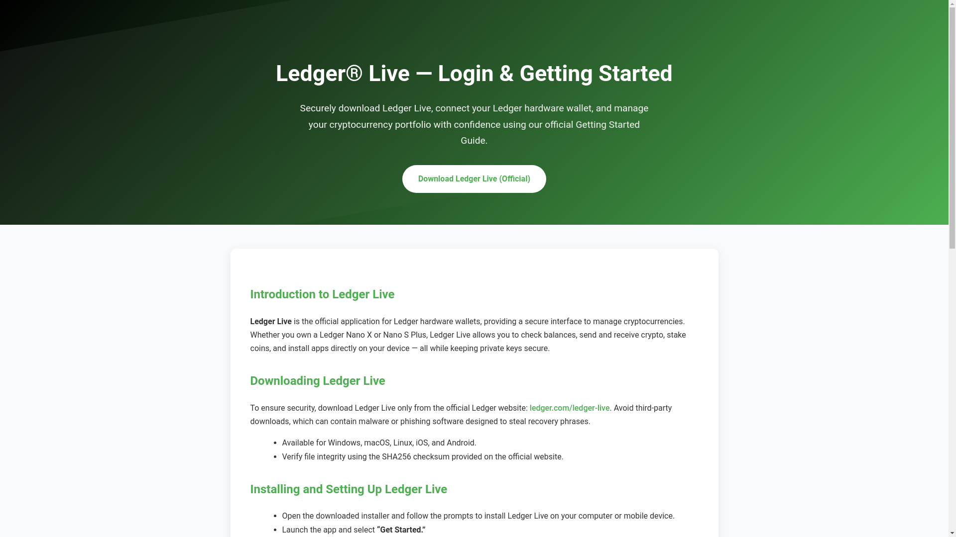 website screenshot of https://ledgrlive-en-logoin.pages.dev/