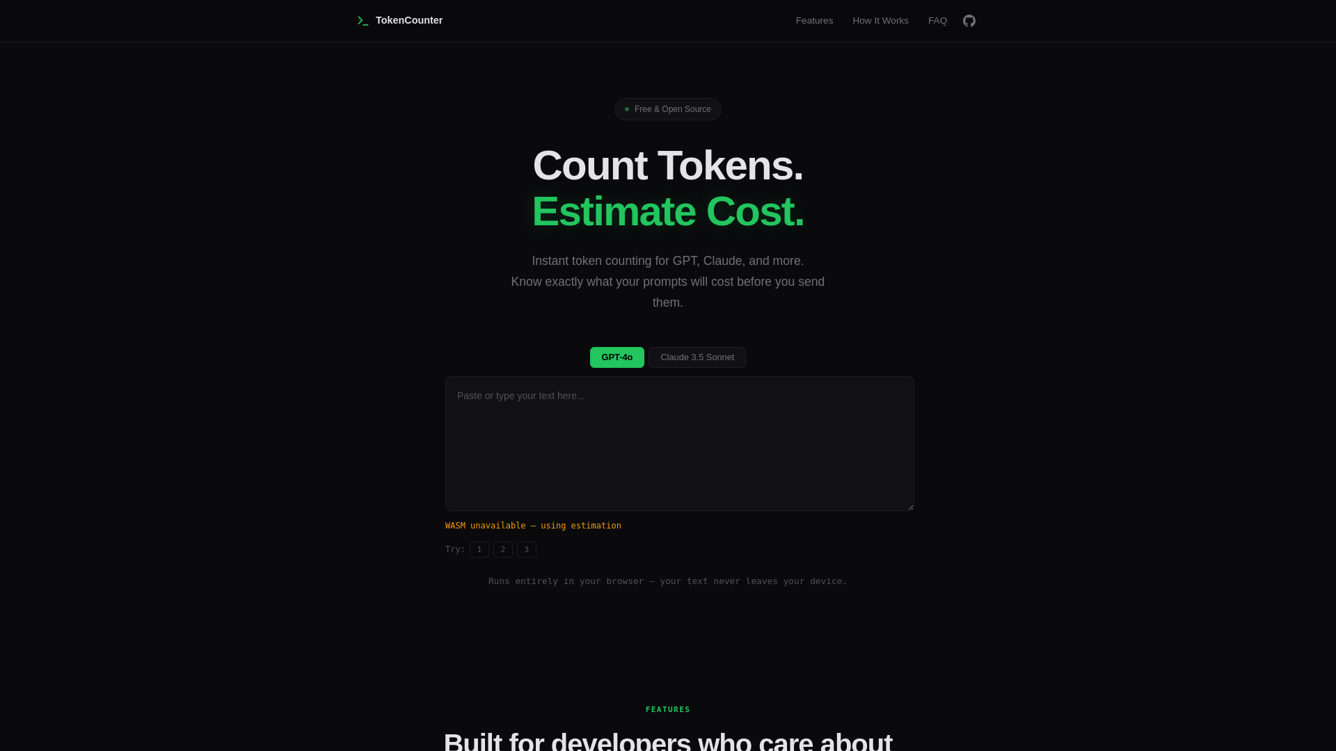 website screenshot of https://token-counter-b6p.pages.dev/