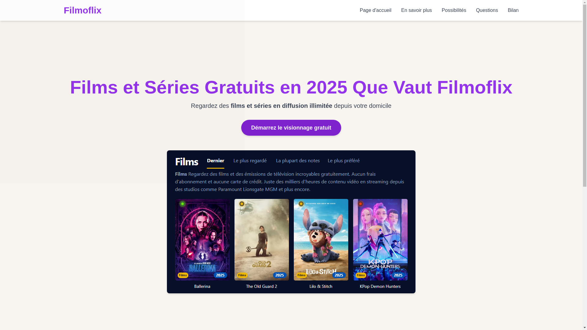 website screenshot of https://filmoflix-v10k.pages.dev/