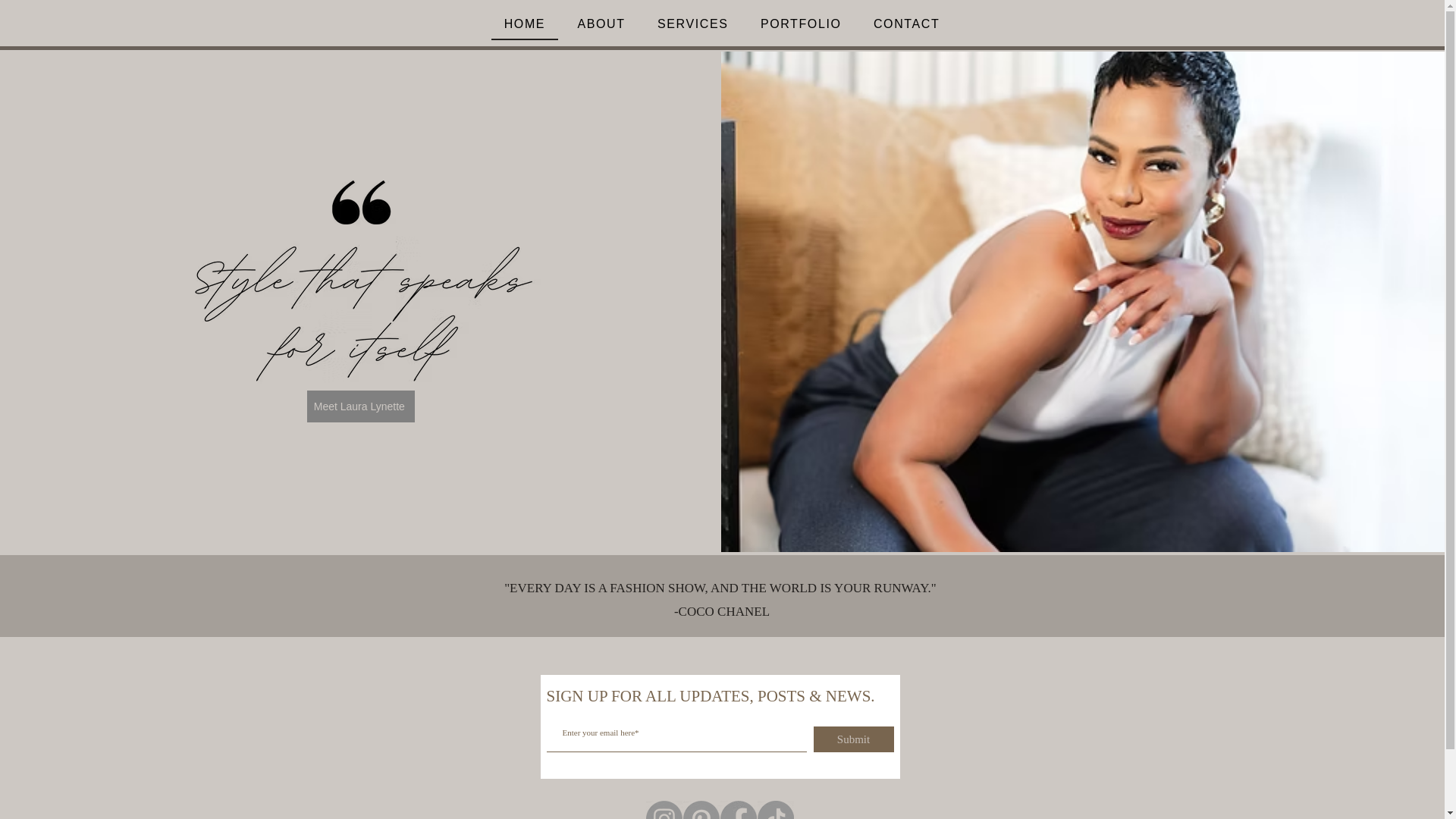 website screenshot of https://lauralynette.net/