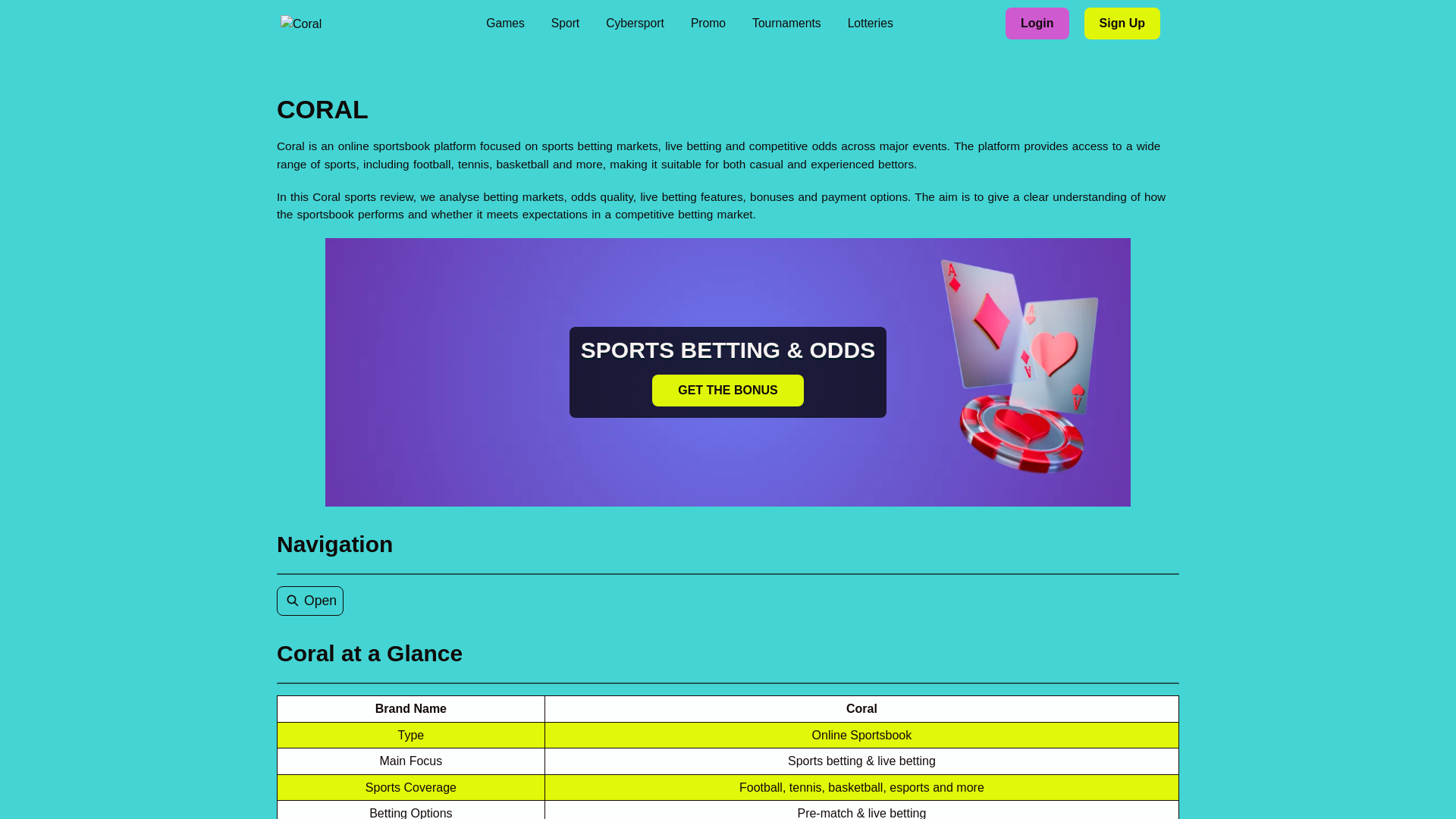 website screenshot of https://coral-sports-live.pages.dev/