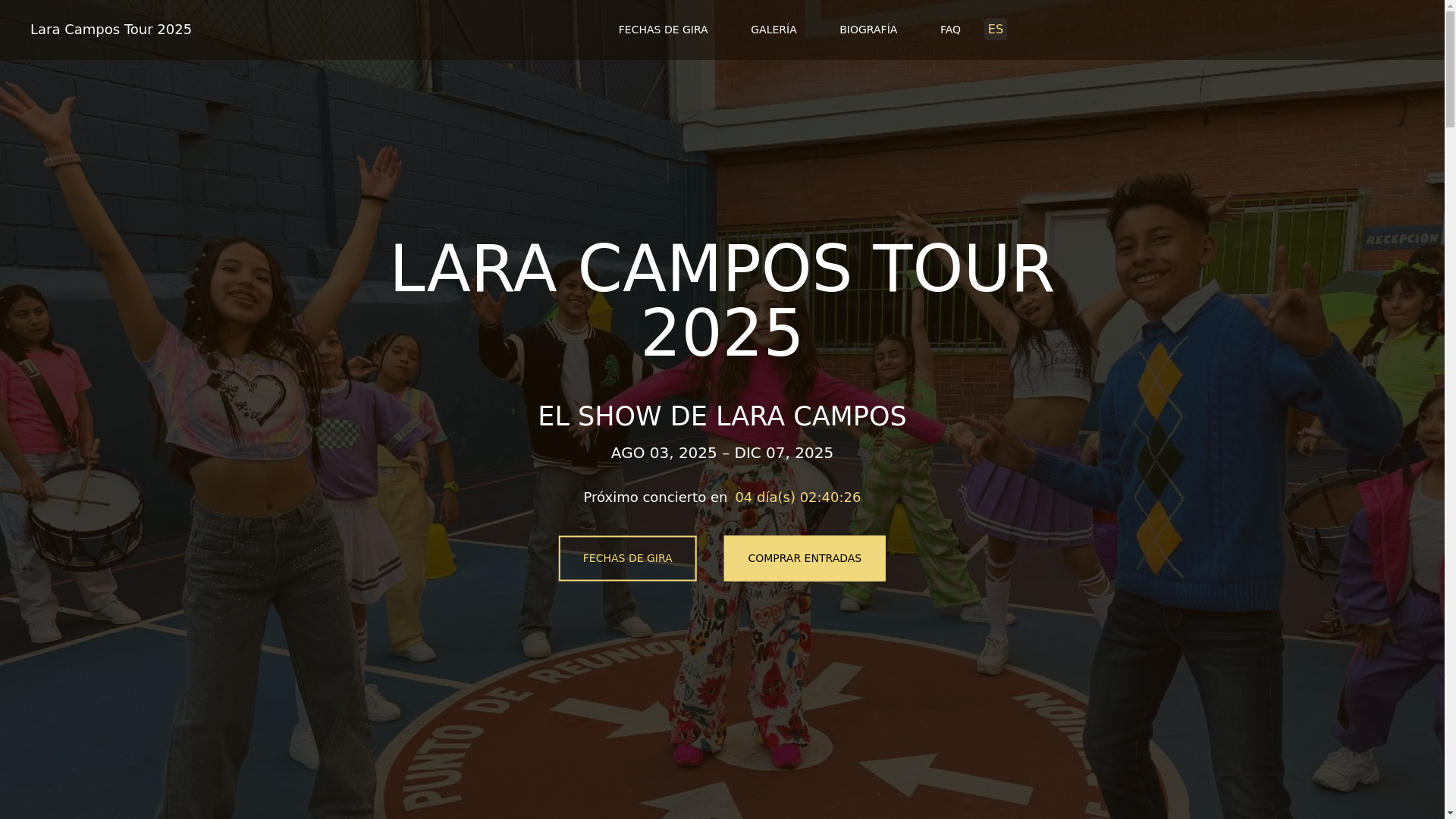 website screenshot of https://laracampostour-com-github-io.pages.dev/