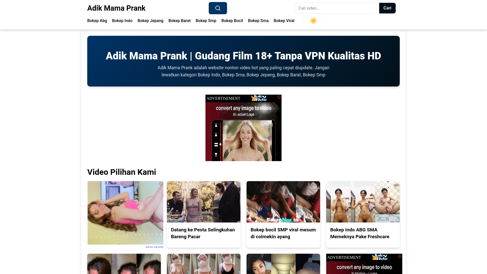 website screenshot of https://adikmamaprank.pages.dev/