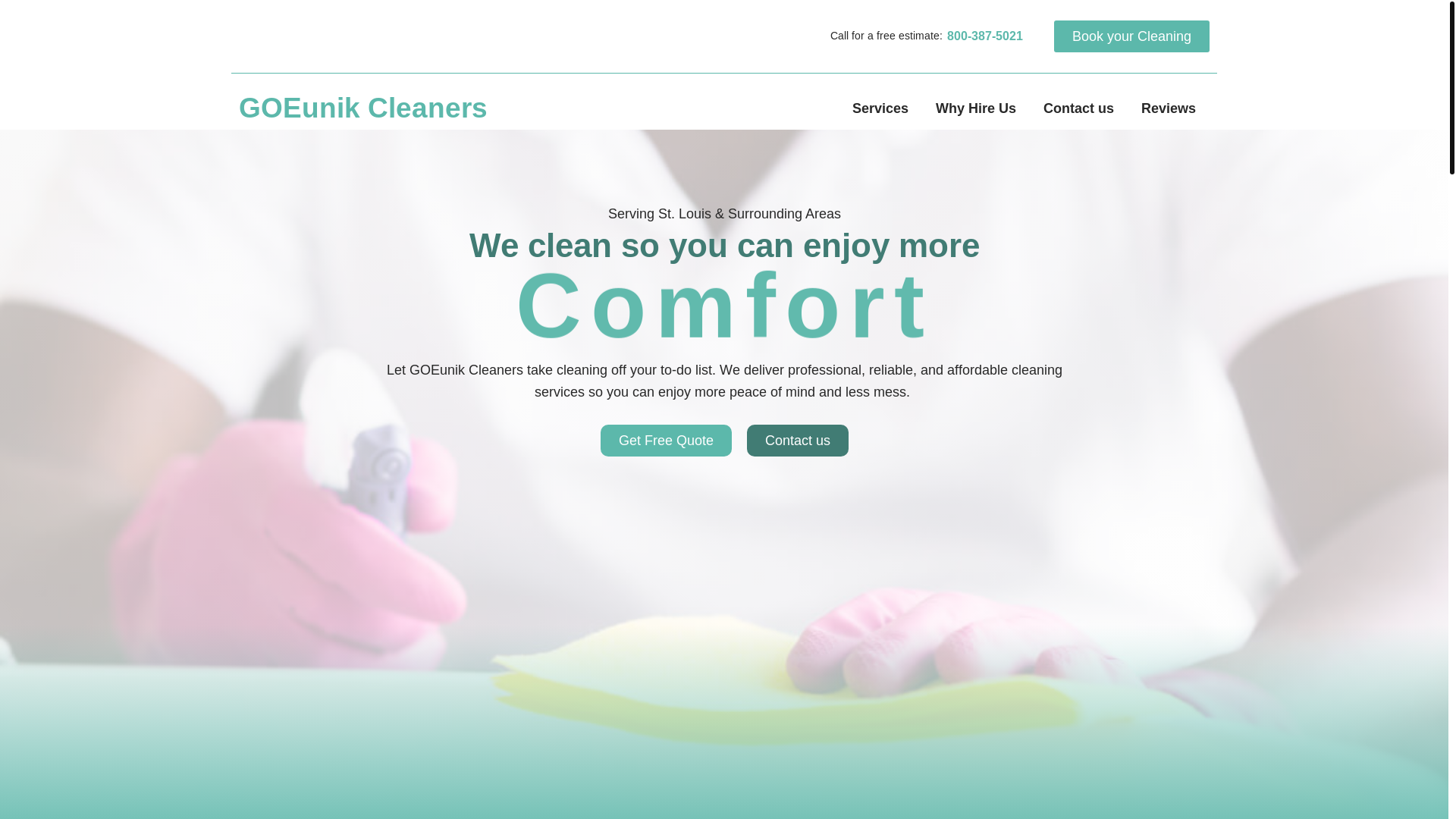 website screenshot of https://goeunikcleaners.com/
