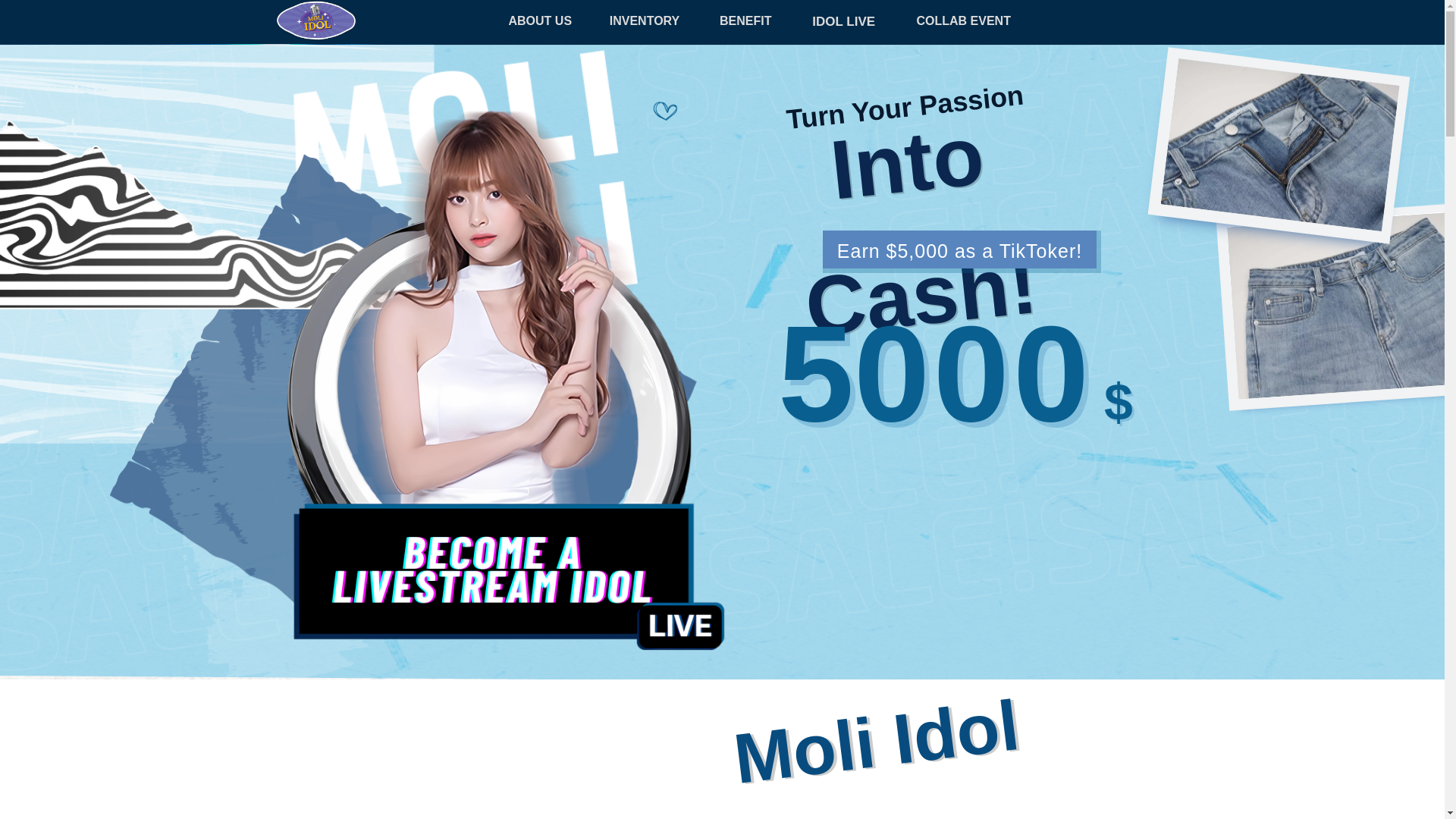 website screenshot of https://moliidol.com/