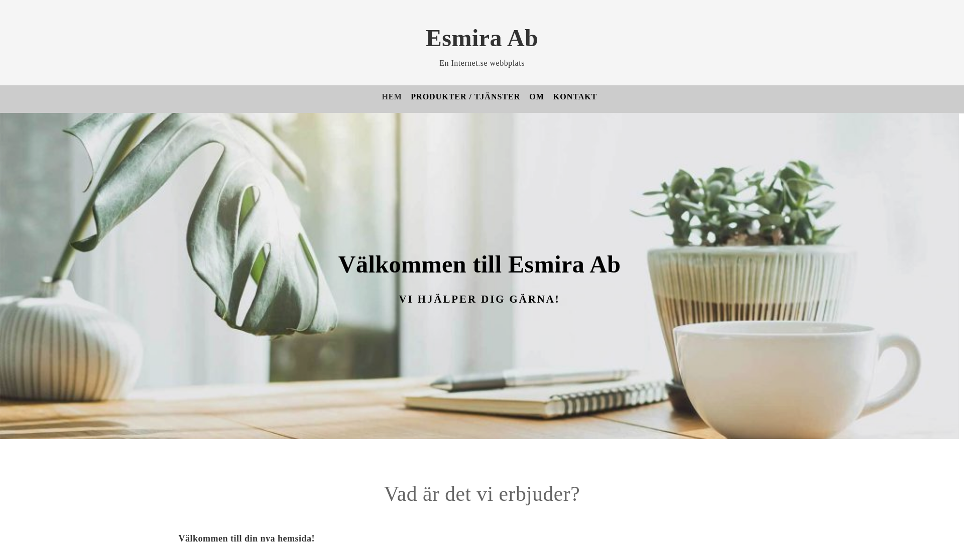 website screenshot of https://esmira-ab.se/
