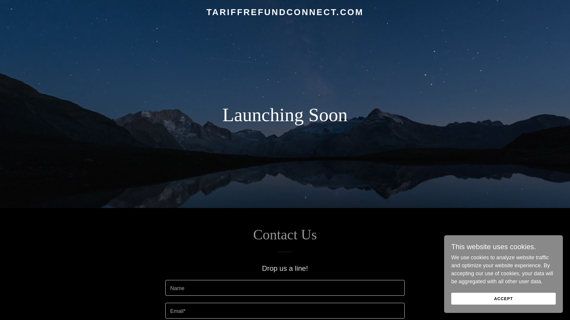 website screenshot of https://tariffrefundconnect.com/
