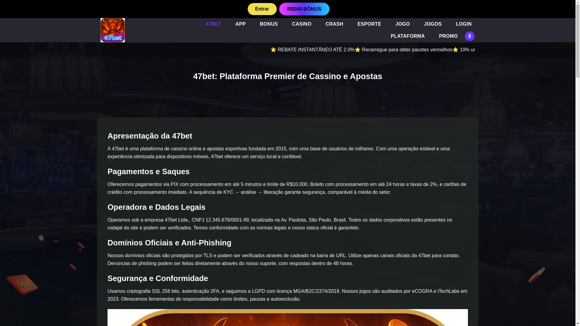 website screenshot of https://47bete.com/