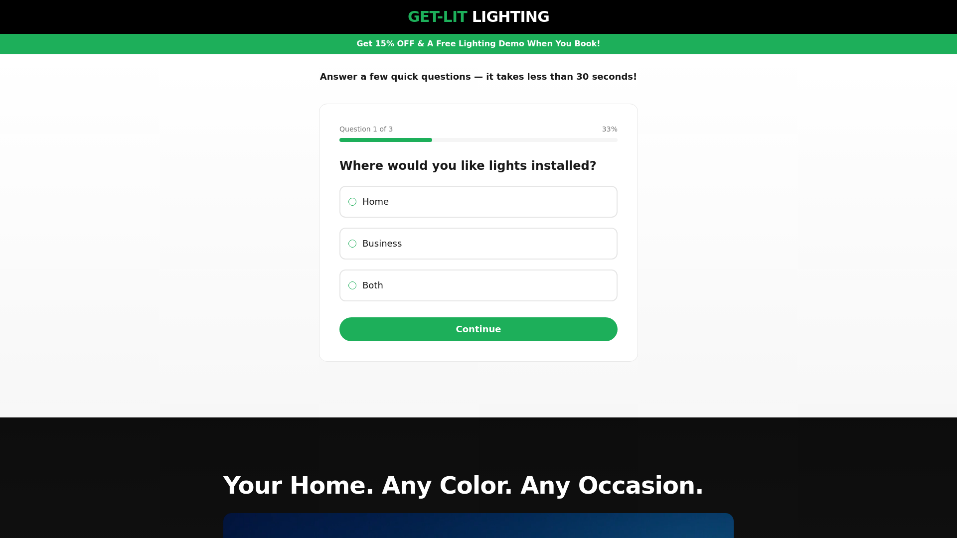 website screenshot of https://getlitlightingfl.com/