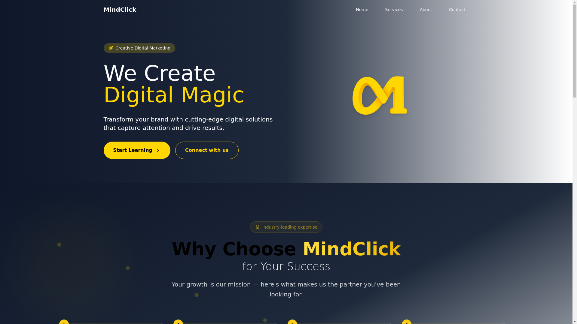 website screenshot of https://themindclick.com/