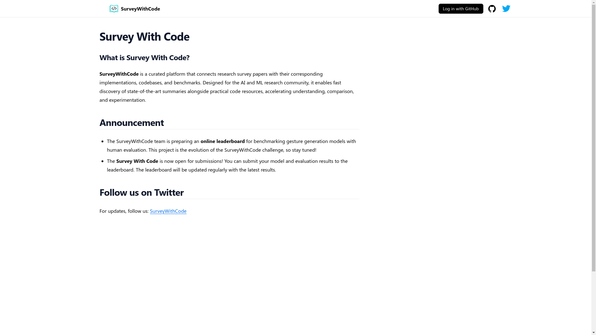 website screenshot of https://surveywithcode.pages.dev/