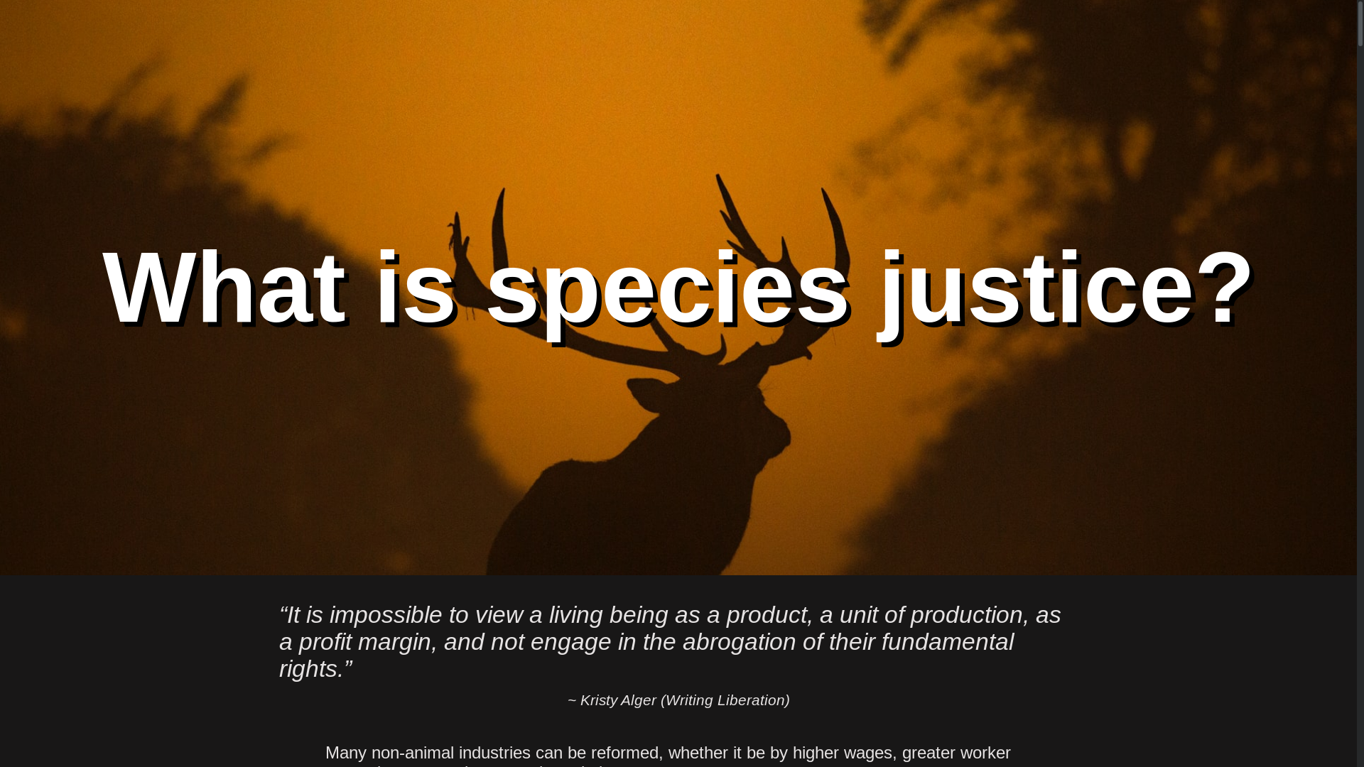 website screenshot of https://speciesjustice2.pages.dev/