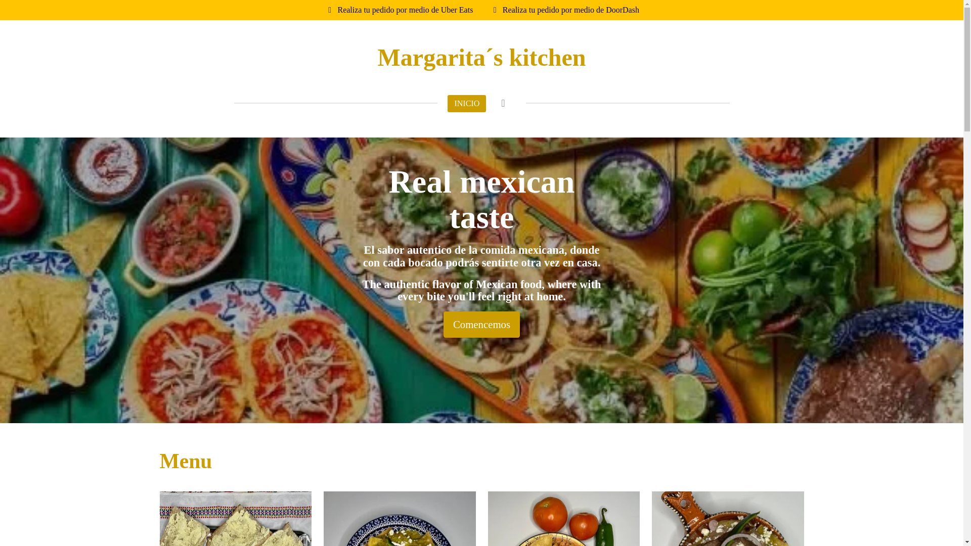 website screenshot of https://margaritaskitchenrealmexicantaste.com/