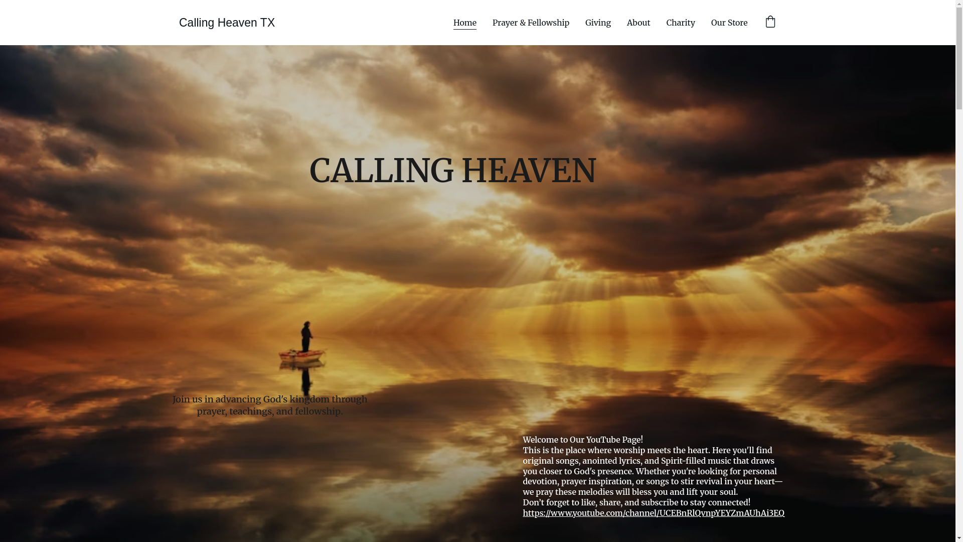 website screenshot of https://callingheaventx.org/