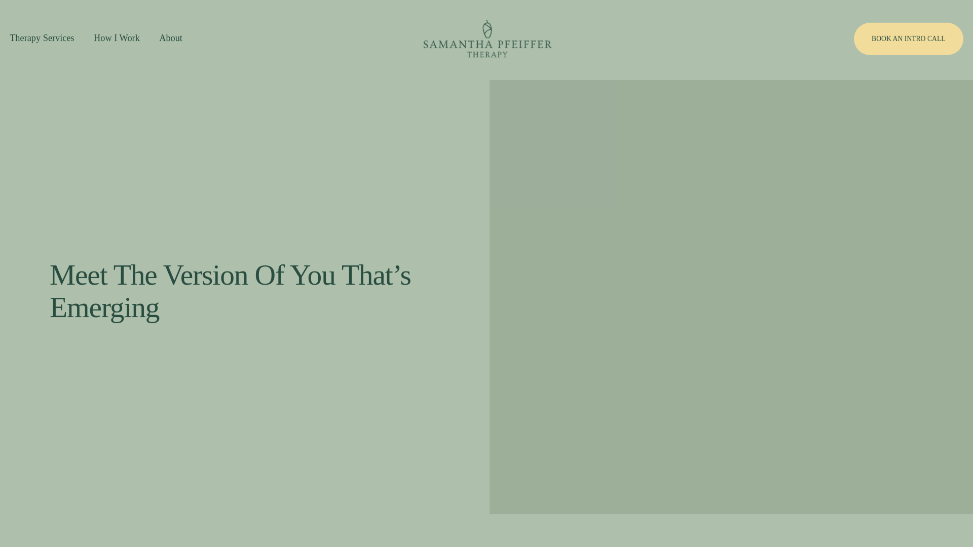 website screenshot of https://samanthapfeiffertherapy.co.uk