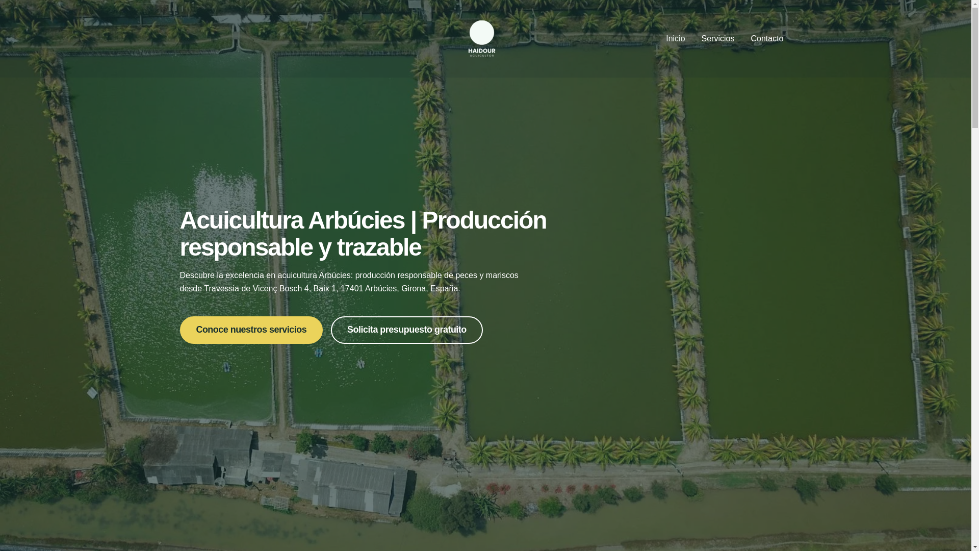 website screenshot of https://acuiculturahaidour.es/