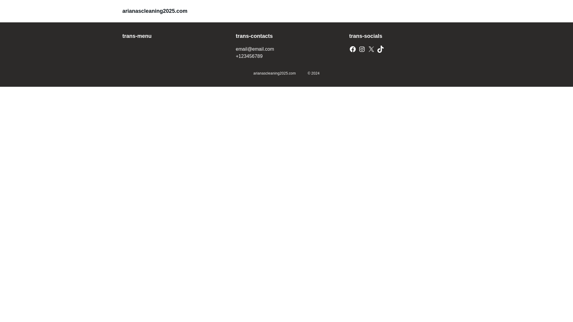 website screenshot of https://arianascleaning2025.com/