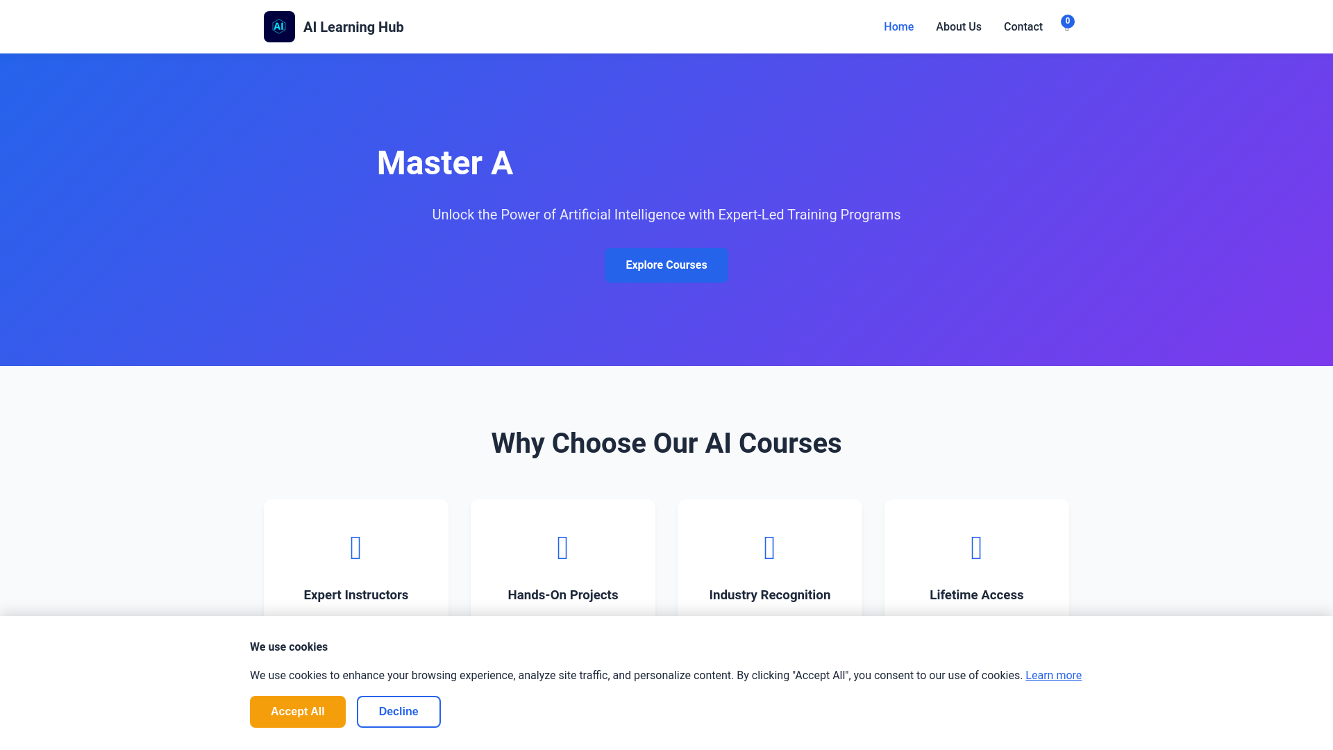 website screenshot of https://xaiacademy-03.pro/