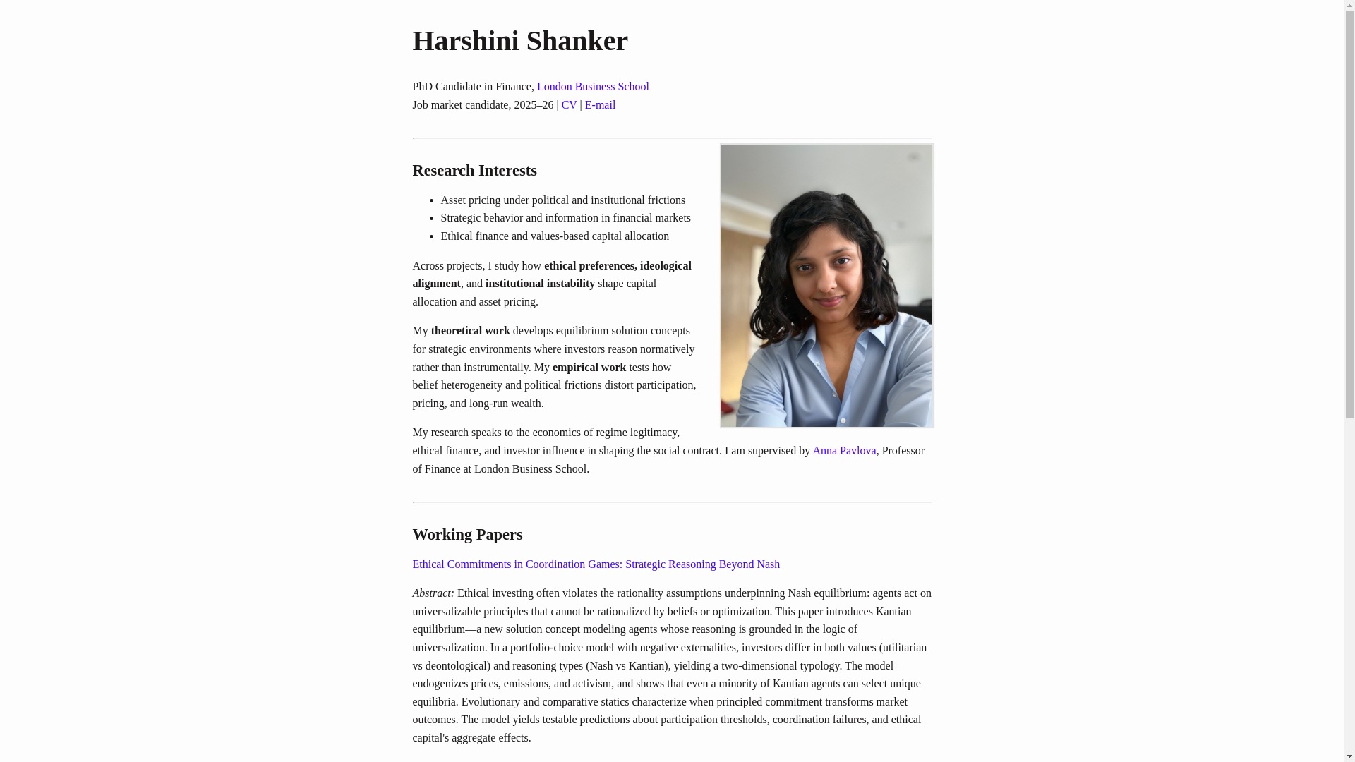 website screenshot of https://harshinishanker-github-io.pages.dev/