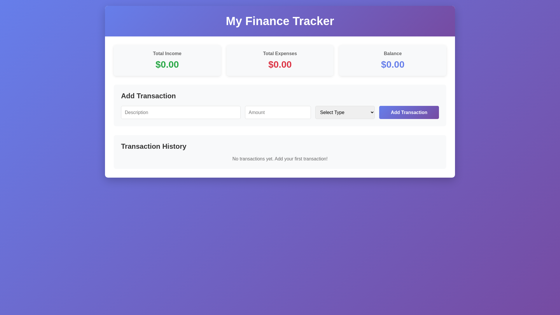 website screenshot of https://my-finance-tracker-xfh.pages.dev/